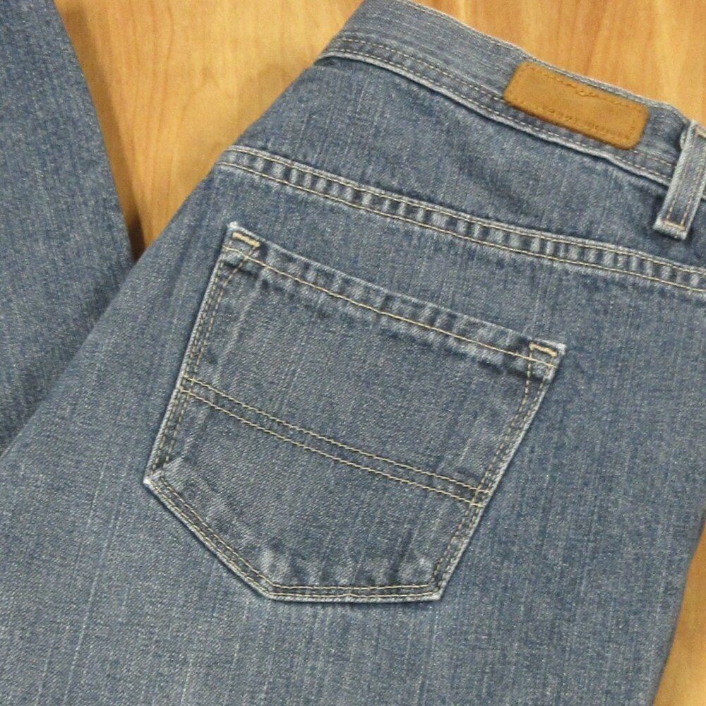 TOMMY‎ HILFIGER High-Rise Straight Leg Denim Jeans Womens Sz 10 LONG Cotton TALL